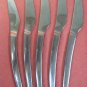 HANFORD FORGE HF LTD 5 KNIVES UNKNOWN PATTERN MASSIVE KNOBBY STAINLESS FLATWARE SILVERWARE