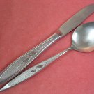 ONEIDA LTD WM A ROGERS PREMIER ROYAL HARVEST PLACE SPOON & KNIFE STAINLESS FLATWARE SILVERWARE