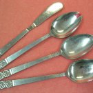 STANLEY ROBERTS CROWN SRB 148 SRB148 SPREADER &3 PLACE SPOONS STAINLESS FLATWARE SILVERWARE