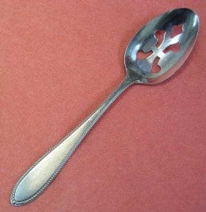 INTERPUR INR 5 INR5 PIERCED SERVING SPOON STAINLESS FLATWARE SILVERWARE