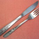 ONEIDA LTD WM A ROGERS SWEET BRIAR FORK & KNIFE STAINLESS FLATWARE SILVERWARE ONEIDA LTD WM A ROGERS SWEET BRIAR FORK & KNIFE STAINLESS FLATWARE SILVERWARE