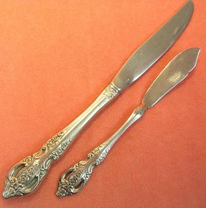 ONEIDA SSS PEMBROOK RENOIR SPREADER & PLACE KNIFE STAINLESS FLATWARE SILVERWARE