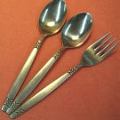 RIVIERA RIF 12 RIF12 2 TEASPOONS & SALAD FORK STAINLESS FLATWARE SILVERWARE RIVIERA RIF 12 RIF12 2 TEASPOONS & SALAD FORK STAINLESS FLATWARE SILVERWARE