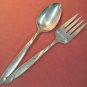 ONEIDA Wm A ROGERS LADY BARBARA 1959 SERVING SPOON & FORK FLATWARE SILVERWARE SILVERPLATE