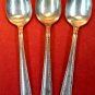 NATIONAL NASCO SILVER SEVENTEEN 3 SERVING SPOONS FLATWARE SILVERWARE SILVERPLATE