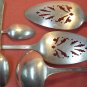 ONEIDA Wm A ROGERS MEADOWBROOK HEATHER LADLE 2 SERVERS 2 SPOONS FLATWARE SILVERWARE SILVERPLATE