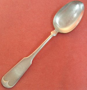 EDWARDS HE HOLMES 1886 THUMBPRINT SPOON SILVERPLATE FLATWARE