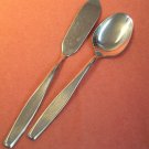 INTERNATIONAL AMERICAN CHARM SPREADER & TEASPOON STAINLESS FLATWARE SILVERWARE