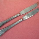 ONEIDA MELBOURNE ROUSSEAU 2 KNIVES NORTHLAND STAINLESS FLATWARE SILVERWARE