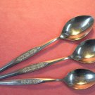 N.S. CO NASCO NATIONAL MONTREAUX 3 SPOONS STAINLESS FLATWARE SILVERWARE N.S. CO NASCO NATIONAL MONTREAUX 3 SPOONS STAINLESS FLATWARE SILVERWARE