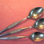 N.S. CO NASCO NATIONAL MONTREAUX 3 SPOONS STAINLESS FLATWARE SILVERWARE