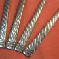 LEONARD SILVER MFG GADROON 3 PLACE SPOONS & FORK STAINLESS FLATWARE SILVERWARE