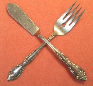 ONEIDA GALVESTON SALAD FORK & SPREADER PROFILE STAINLESS FLATWARE SILVERWARE