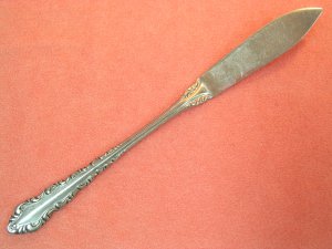 NATIONAL NS ILLUSION  SPREADER STAINLESS FLATWARE SILVERWARE