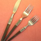 EKCO LA JOYA  SALAD & PLACE FORKS & KNIFE ETERNA STAINLESS STEEL FLATWARE SILVERWARE