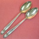 INTERNATIONAL HOLMES & EDWARDS DANISH PRINCESS 2 SERVING SPOONS 1938 SILVERPLATE FLATWARE SILVERWARE