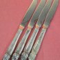 INTERNATIONAL HOLMES & EDWARDS DANISH PRINCESS 4 PLACE KNIVES 1938 SILVERPLATE FLATWARE SILVERWARE
