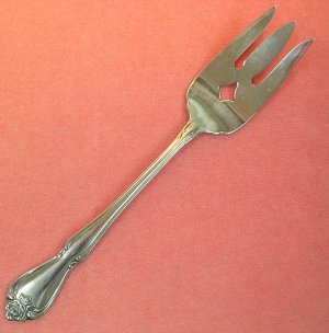 ONEIDA LTD 1881 ROGERS ARBOR TRUE ROSE CHAPLET SERVING FORK STAINLESS FLATWARE SILVERWARE