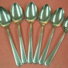 ONEIDA FLIGHT 6 PLACE SPOONS ONEIDACRAFT DELUXE STAINLESS FLATWARE SILVERWARE