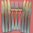 UTICA CUTLERY CO WALCO WALLCO BEACON 3 FORKS &6 KNIVES STAINLESS FLATWARE SILVERWARE