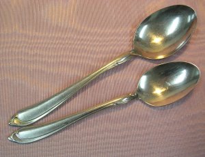 ONEIDA SHASTA TEA & PLACE SPOON ONEIDACRAFT DELUXE STAINLESS FLATWARE SILVERWARE