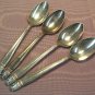 INTERNATIONAL HOLMES & EDWARDS DANISH PRINCESS 4 TEASPOONS 1938 SILVERPLATE FLATWARE SILVERWARE