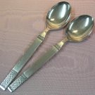 MSI MERCHANDISE SERVICE INC DANIKA 2 SOLID SERVING SPOONS STAINLESS FLATWARE SILVERWARE