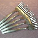 INTERNATIONAL BRENTWOOD GARDEN MANOR 5 SALAD FORKS STAINLESS FLATWARE SILVERWARE