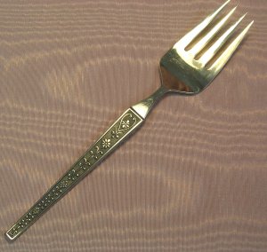 RIVIERA CORDOVA SERVING FORK STAINLESS FLATWARE SILVERWARE