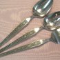 RIVIERA CORDOVA 3 MINT SERVING pierced & solid spoons & fork STAINLESS FLATWARE SILVERWARE
