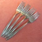 IMPERIAL SHADOW ROSE 4 PLACE FORKS PRESTIGE STAINLESS FLATWARE SILVERWARE