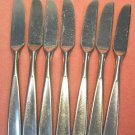 ROGERS Co ALISON or DENMARK 7 KNIVES STAINLESS FLATWARE SILVERWARE
