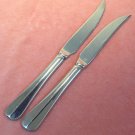 WALLACE SILVER HARTFORD 2 STEAK KNIVES STAINLESS FLATWARE SILVERWARE EPICURE