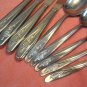 ONEIDA ROSEANNE ROSE PASTEL 9pc CUSTOM STAINLESS FLATWARE SILVERWARE