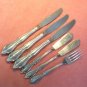 ONEIDA CHATELAINE 3 KNIVES 2 SPREADERS & SALAD FORK COMMUNITY STAINLESS FLATWARE SILVERWARE