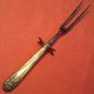INTERNATIONAL 1847 ROGERS BROS DAFFODIL ROAST CARVING FORK 1950 SILVERWARE FLATWARE