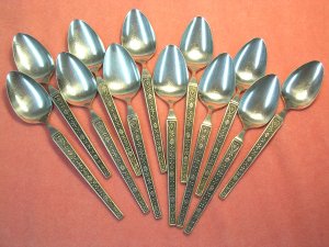 RIVIERA CORDOVA 12 TEASPOONS STAINLESS FLATWARE SILVERWARE