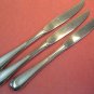 ONEIDA SATIN SAND DUNE 3 KNIVES STAINLESS FLATWARE SILVERWARE