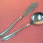 ONEIDA SHASTA ONEIDACRAFT DELUXE SPREADER & SUGAR SPOON STAINLESS FLATWARE SILVERWARE
