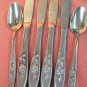ONEIDA MY ROSE 4 KNIVES & 2 TEASPOONS COMMUNITY STAINLESS FLATWARE SILVERWARE