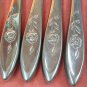 ONEIDA MY ROSE 4 KNIVES & 2 TEASPOONS COMMUNITY STAINLESS FLATWARE SILVERWARE