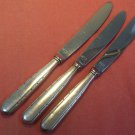 GORHAM REMEMBRANCE 3 PLACE KNIVES 1930 SILVER PLATE FLATWARE SILVERWARE
