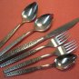ONEIDA SPANISH MOOD KNIFE 2FORKS &3 SPOONS DELUXE STAINLESS FLATWARE SILVERWARE