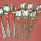 ONEIDA SPICE FORK & 8 SPOONS STAINLESS FLATWARE SILVERWARE
