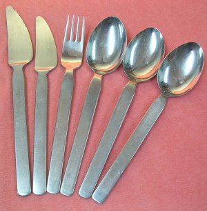 HACKMAN FINLAND UNKNOWN PATTERN 6pc STAINLESS FLATWARE SILVERWARE