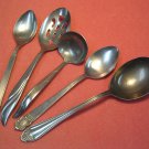 VINTAGE ODD 5pc UNKNOWN MANUFACTURER STAINLESS FLATWARE SILVERWARE VINTAGE ODD 5pc UNKNOWN MANUFACTURER STAINLESS FLATWARE SILVERWARE