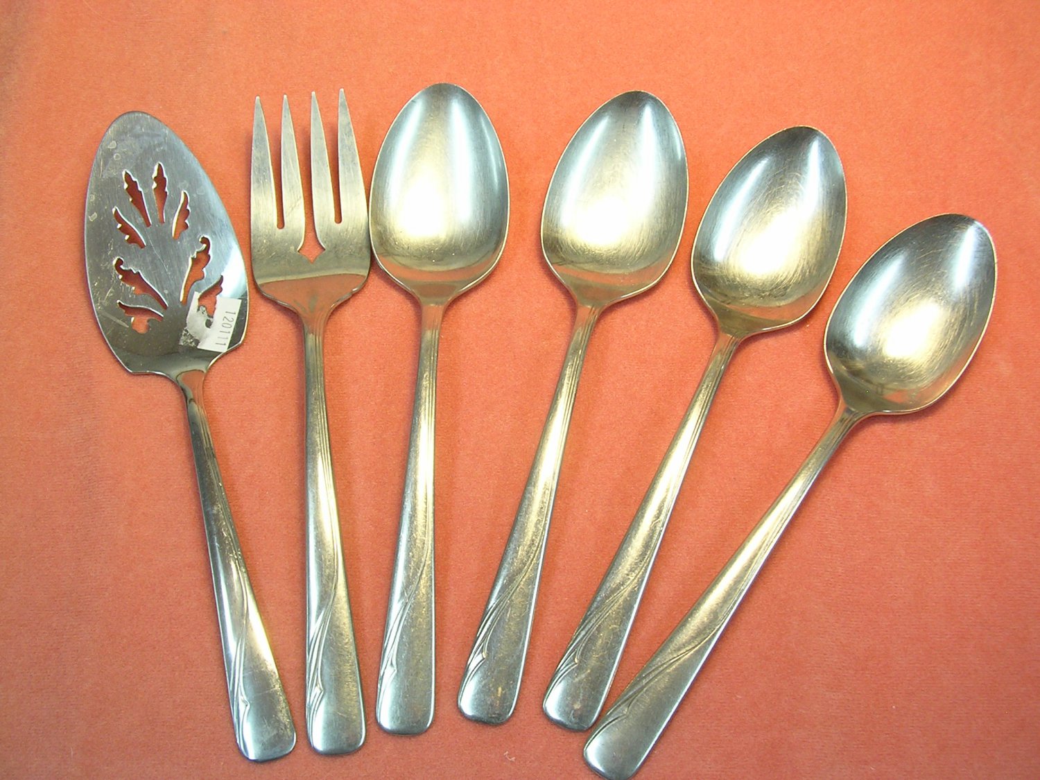 ONEIDA LTD OCEANIC 6 SERVING PIECES STAINLESS FLATWARE SILVERWARE