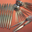ONEIDA SHADOW WEAVE 29pc WEST BEND STAINLESS FLATWARE SILVERWARE