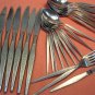 ONEIDA SHADOW WEAVE 29pc WEST BEND STAINLESS FLATWARE SILVERWARE