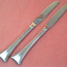 GORHAM THEME  2 PLACE KNIVES STAINLESS FLATWARE SILVERWARE